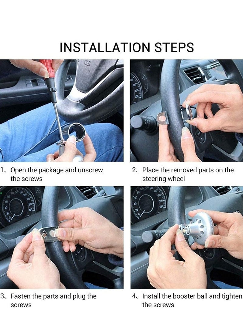 KASTWAVE Steering Wheel Knob, Steering Wheel Spinner Knob Smooth Vehicle Power Handle Suicide Knob for Cars, Trucks, Tractors, Boats - Image 3