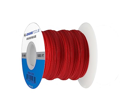 Jonard Tools R30R-1000 Red Insulated Kynar Copper Wire Roll, 30 AWG, 1000 ft Length - Image 1