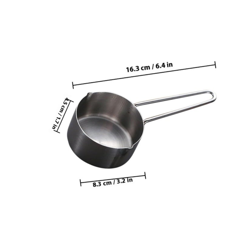 Stainless Steel Measuring Cup and Spoon Set 1 Cup Metric Scale Reusable Kitchen Utensils - Image 3