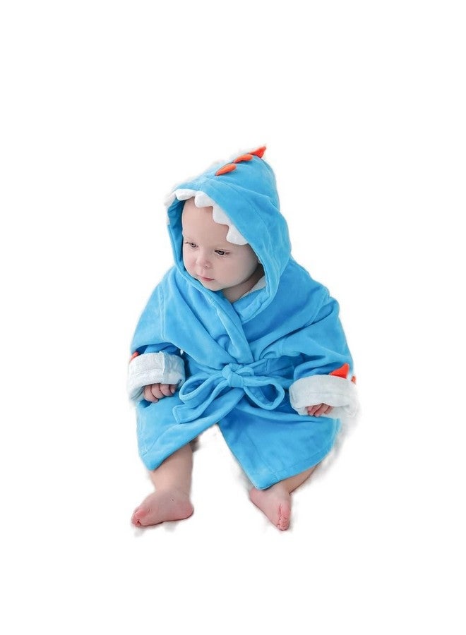 SZCQ روب استحمام للأطفال الأولاد بغطاء رأس ديناصور ناعم للغاية ماص للماء، روب استحمام للأطفال حديثي الولادة، منشفة للأطفال الصغار - Image 1