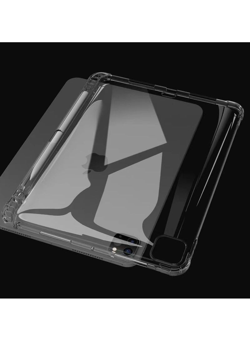 يوارب كينج غطاء لوحي ناعم شفاف مقاوم للصدمات TPU لجهاز iPad Pro مقاس 13 بوصة M4 (2024) مع حامل قلم رصاص شفاف - Image 2