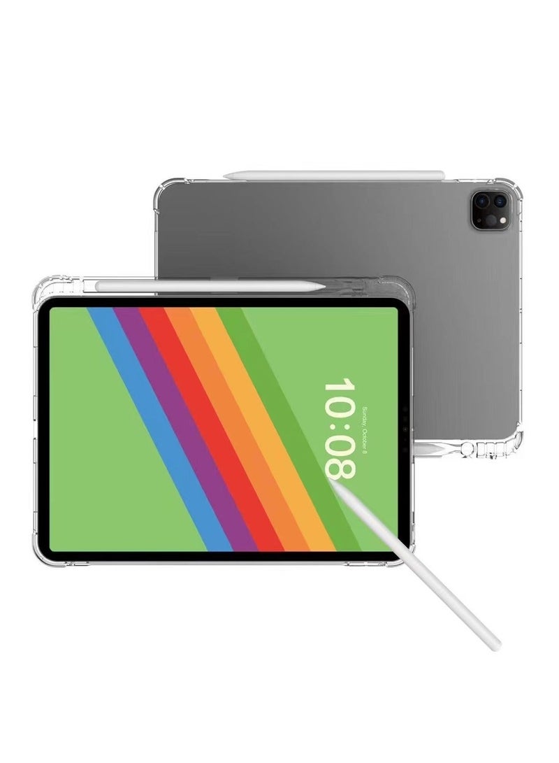 يوارب كينج غطاء لوحي ناعم شفاف مقاوم للصدمات TPU لجهاز iPad Pro مقاس 13 بوصة M4 (2024) مع حامل قلم رصاص شفاف - Image 5