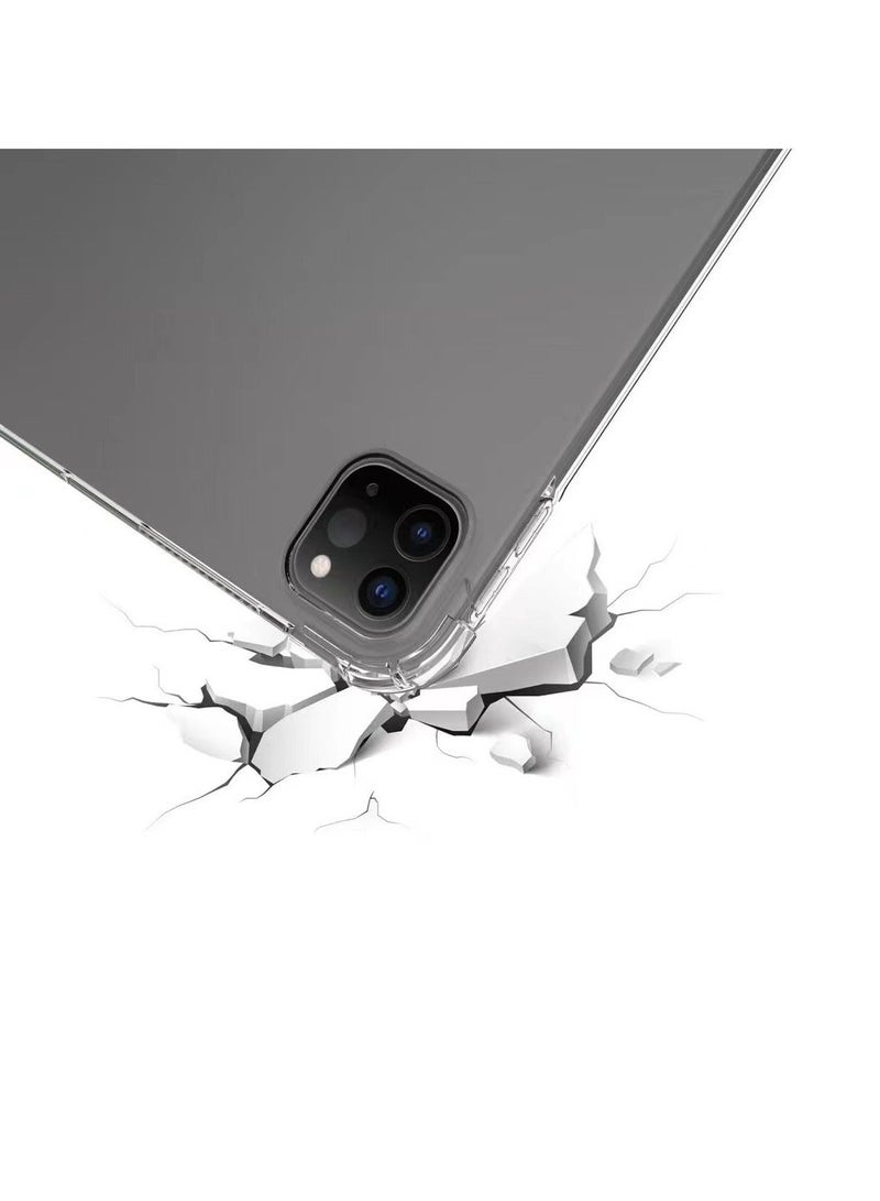يوارب كينج غطاء لوحي ناعم شفاف مقاوم للصدمات TPU لجهاز iPad Pro مقاس 13 بوصة M4 (2024) مع حامل قلم رصاص شفاف - Image 3