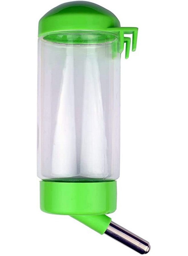 زجاجة موزع مياه سعة 500 مل - مقاومة للتسرب والصدأ وخالية من مادة BPA مع أنبوب من الفولاذ المقاوم للصدأ للجراء والقطط والأرانب والحيوانات الصغيرة الأخرى (قد يختلف اللون) - Image 1