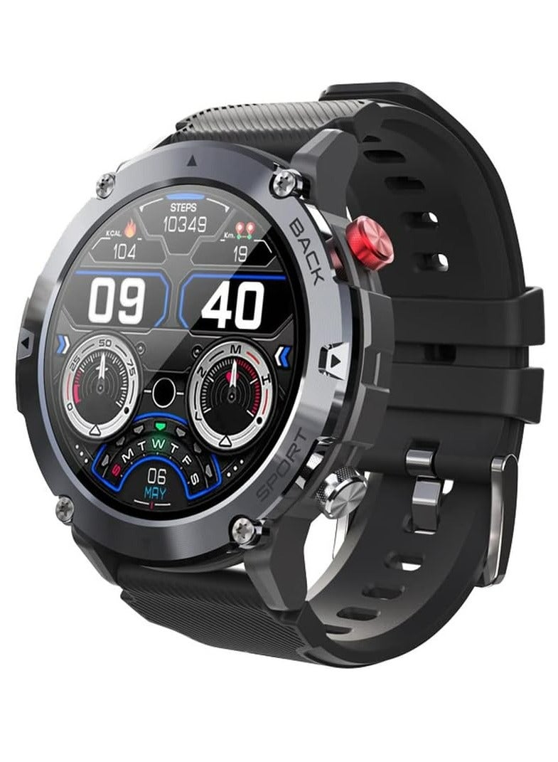 RollsTimi  Bluetooth Call Smartwatch Men Touch Screen Waterproof Military SmartWatches Man Camouflage Silicone Health Tracker for Android iOS - Image 1