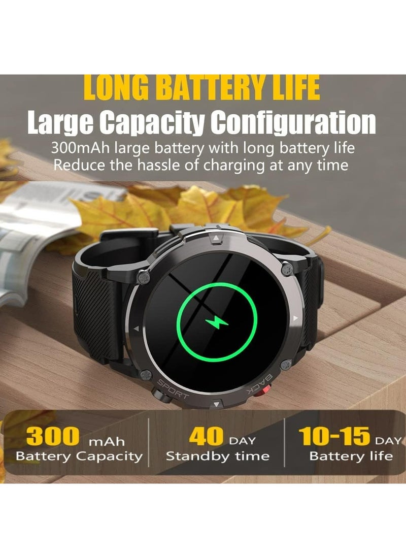 RollsTimi  Bluetooth Call Smartwatch Men Touch Screen Waterproof Military SmartWatches Man Camouflage Silicone Health Tracker for Android iOS - Image 4