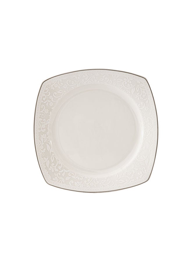 Celia 6-Piece Porcelain Square Plates Set White 8.5 inch - Image 2