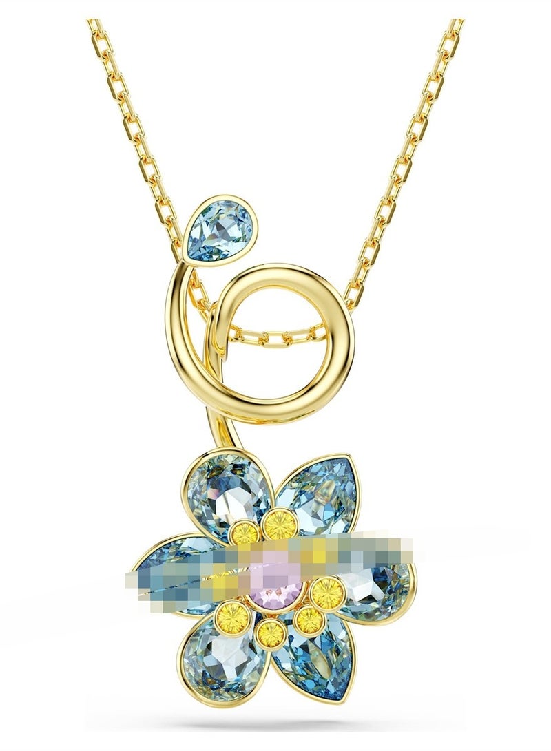 Jewelry Ldylia Flower Necklace, Mixed Cut, Gold Plated