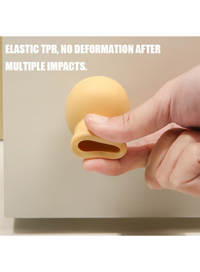 4 Pcs Door Stopper Set, TPR Door Bumpers with Strong Adhesive, Shock Absorbent and Discreet Wall Protectors from Door Knobs (Colorful) - Image 4