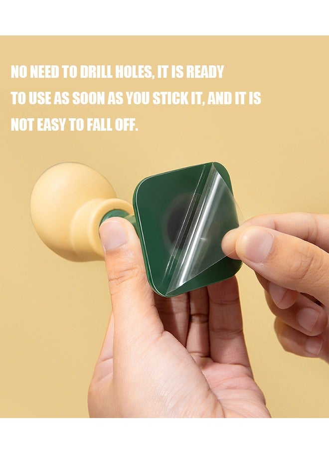 4 Pcs Door Stopper Set, TPR Door Bumpers with Strong Adhesive, Shock Absorbent and Discreet Wall Protectors from Door Knobs (Colorful) - Image 3