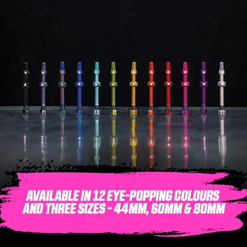 Muc Off Muc-Off Tubeless Valves V2 – 44mm Green | 4X 7075 Aircraft-Grade Aluminium Presta Valves with Core Removal Tool | 44mm / 60mm / 80mm - 10 Anodised Color Options | Fits MTB, Gravel & Road - Image 2