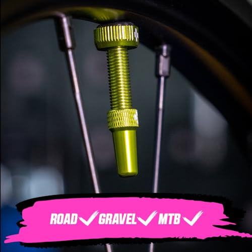 Muc Off Muc-Off Tubeless Valves V2 – 44mm Green | 4X 7075 Aircraft-Grade Aluminium Presta Valves with Core Removal Tool | 44mm / 60mm / 80mm - 10 Anodised Color Options | Fits MTB, Gravel & Road - Image 4