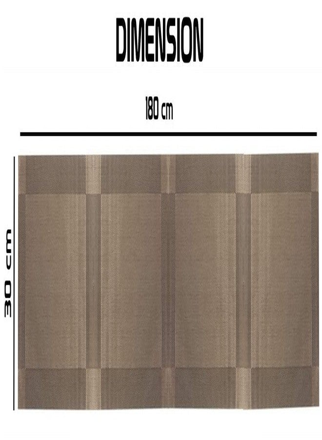 Baskety Table Runner Waterproof & Washable Dining Room Table Decor for Kitchen, Party, Home - Brown (Pack of 2, 180x30 cm) - Image 2