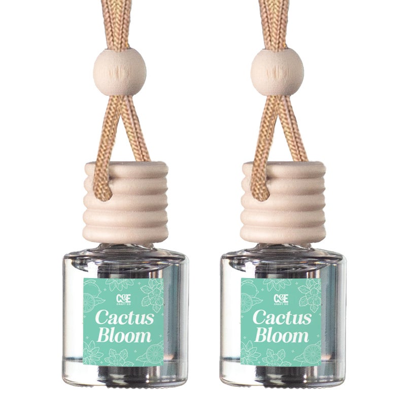 CE CRAFT Candecraftco Car Air Hanging Fragrance Oil  Car Auto Freshener For Essential Oils  Scents Fragrance Aromatherapy Automobile Diffuser  Long Lasting (Cactus Bloom) - Image 1