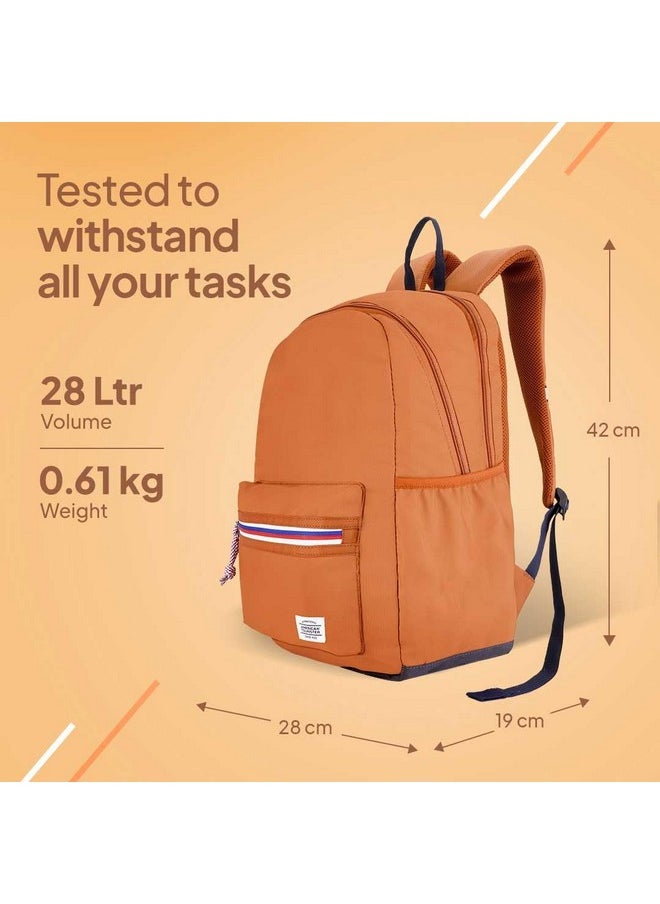 AMERICAN TOURISTER American Tourister Carter, 28L Volume College and Office Laptop Backpack with Front Organizer and Spacious Interiors for Men & Women - Ginger  - Image 2