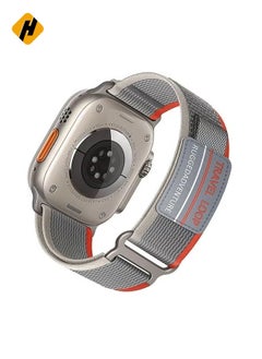Modified Nylon Strap Compatible with Apple watch Series Ultra 2 | 9 | 8 Ultra | 8 | 7 | 6, 49/45/44/42 mm, Breathable Nylon Strap with Buckle adhesive closing
