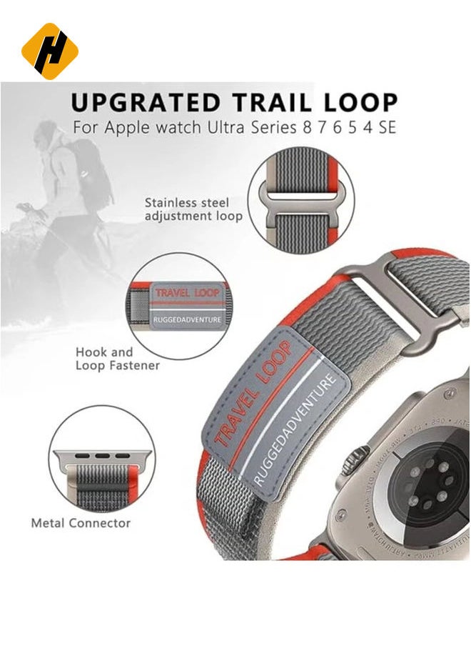HuHa - Modified Nylon Strap Compatible with Apple watch Series Ultra 2 | 9 | 8 Ultra | 8 | 7 | 6, 49/45/44/42 mm, Breathable Nylon Strap with Buckle adhesive closing - Image 1