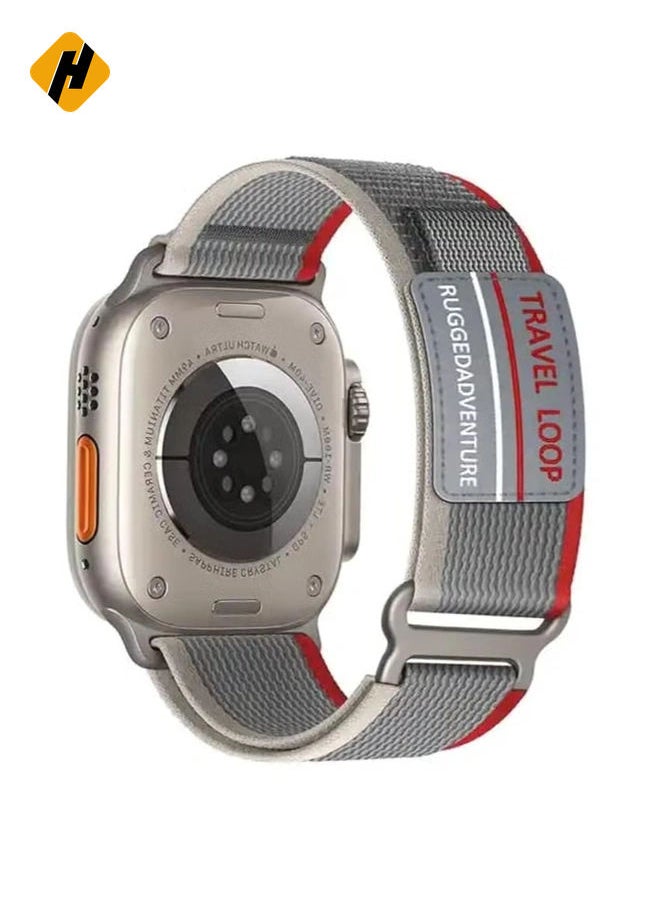 HuHa - Modified Nylon Strap Compatible with Apple watch Series Ultra 2 | 9 | 8 Ultra | 8 | 7 | 6, 49/45/44/42 mm, Breathable Nylon Strap with Buckle adhesive closing - Image 1