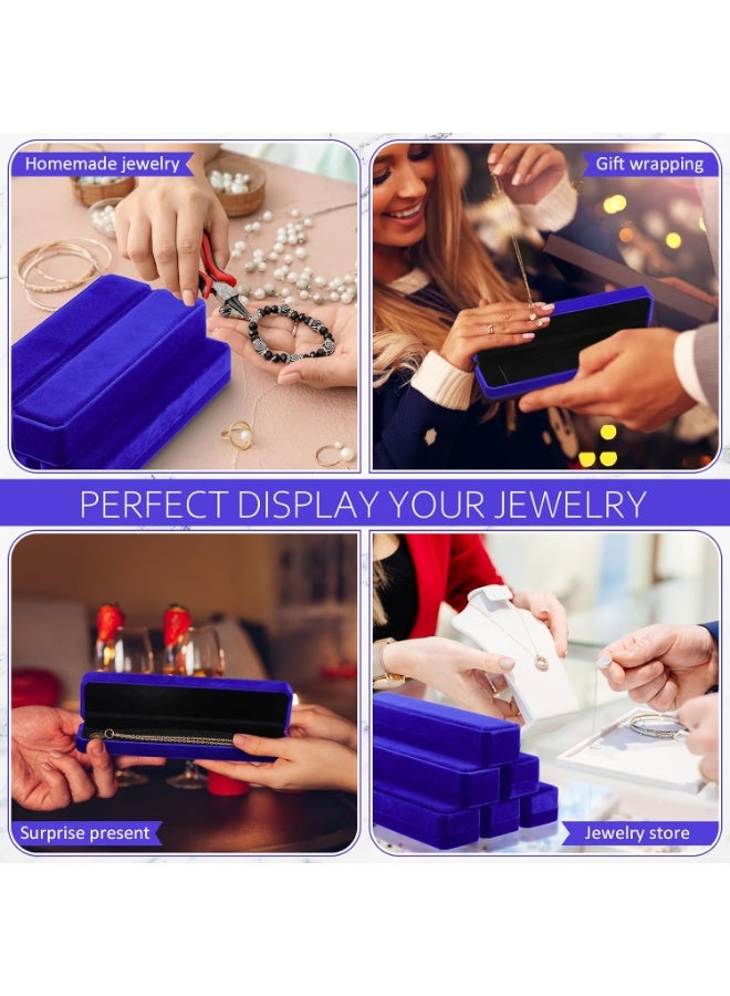 اليسا علب هدايا من 5 قطع - علب عرض وتغليف طويلة للمجوهرات للسلاسل والقلادات والأساور - Image 4