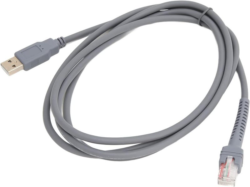 كابل ماسح الباركود، كابل بيانات USB جاهز للاستخدام، كابل ماسح متين وموثوق، متوافق مع Symbol LS2208 LS1203 LS4208 DS6707 DS6708، طول 2 متر - Image 2