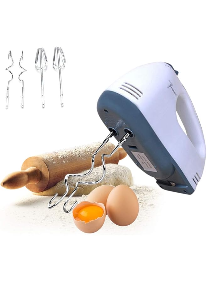 ANDOER 7 Speed Ultra Power Stainless Steel Good Grips Electric Hand Mixer Egg Beater With 2 Beater Hook And 2 Mixer Hook - Image 1