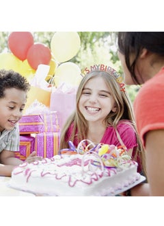 Generic Birthday Girl Sash & Headband Set, Birthday Crowns for Girl, IT'S MY BIRTHDAY Headband & ITS MY BIRTHDAY Sash for Women,  Birthday Headband for Women Parties Favors Gift (Multicolor)  - Image 4