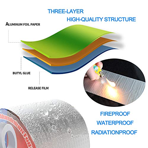 Reyhoar Professional Super Waterproof Tape, Aluminum Butyl Rubber Tape for Pipe/Metal/RV Awning/Roof Leak/Window Seal/Boat, 4in Wide 16.4ft Long - Image 5
