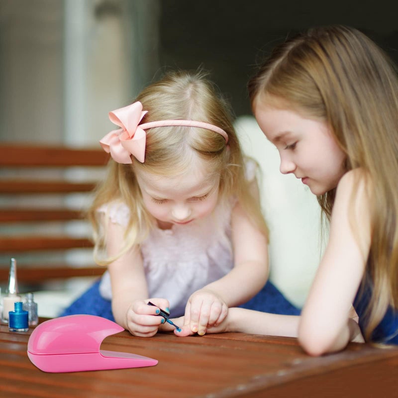 eyxformula Cute Nail Dryer for Kids, Christmas Gifts for Girls, Quick Dry Pink Nail Fan Dryer, Mini and Portabe Nail Dryer for Regular Polish, Perfect Addition to Kids Nail Polish Set for Girls - Image 5