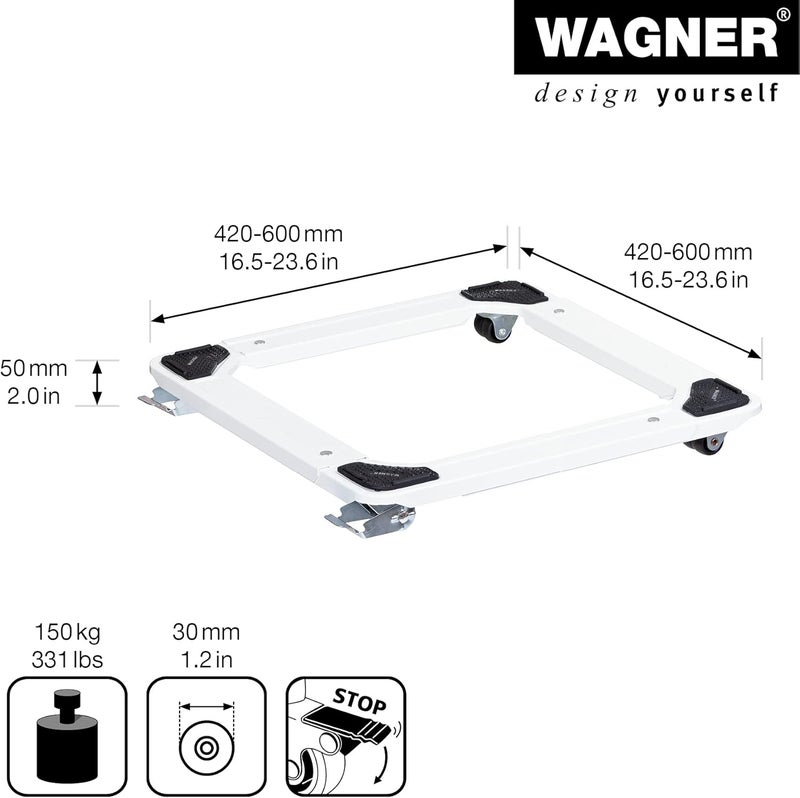 Wagner moving dolly MM 1192 I size-adjustable loading area I 42-60 cm - ideal for transporting goods of different sizes I load capacity 150 kg I 2 brakes I protected load - 20119201 - Image 2