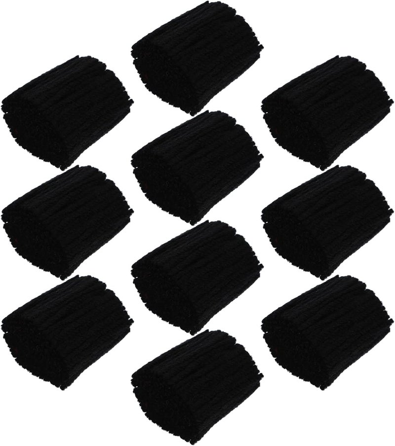 klarako 10 Rolls Latch Hook Yarn Rug Yarn Sewing Replace Yarn Threads Bundles Rug for DIY Latch Knitting Making Pillowcases Blankets Carpets Black - Image 1