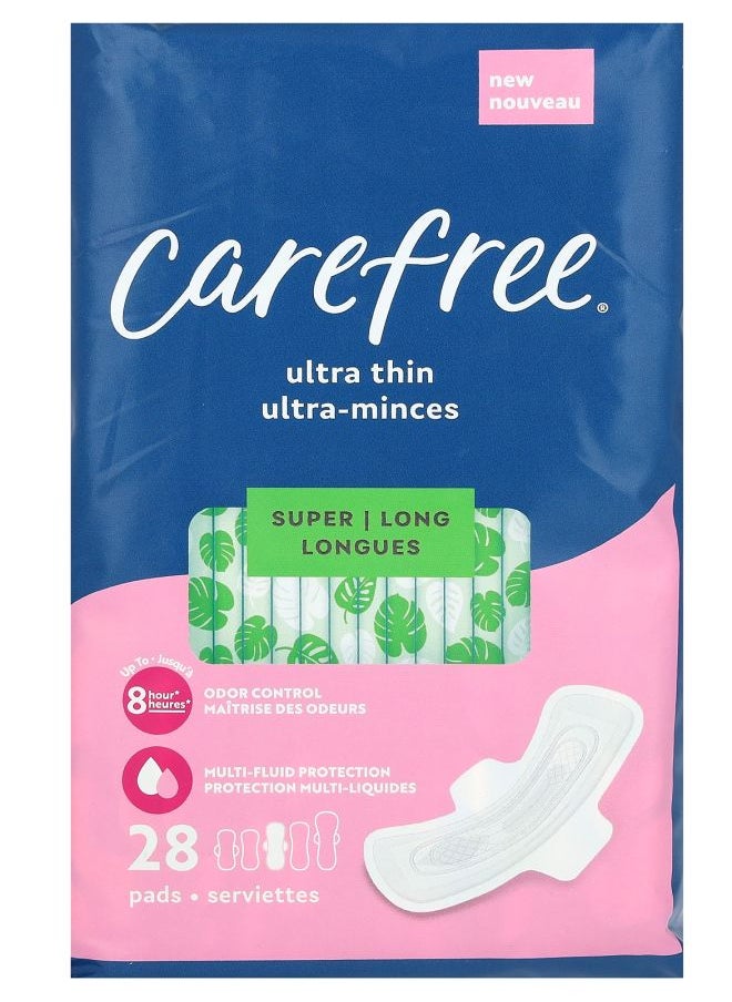 Carefree Ultra Thin Super Long with Wings 28 Pads 