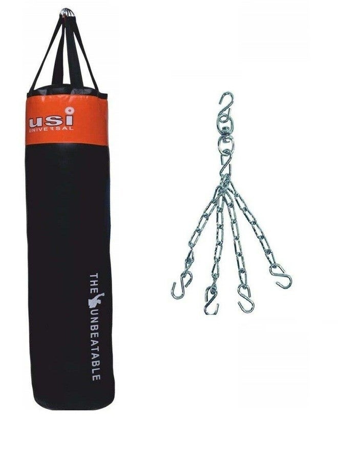 USI UNIVERSAL THE UNBEATABLE Unisex Unfilled Crusher Boxing Punching Bag Kit with Gloves and Hanging Chain (150cm) - Image 3