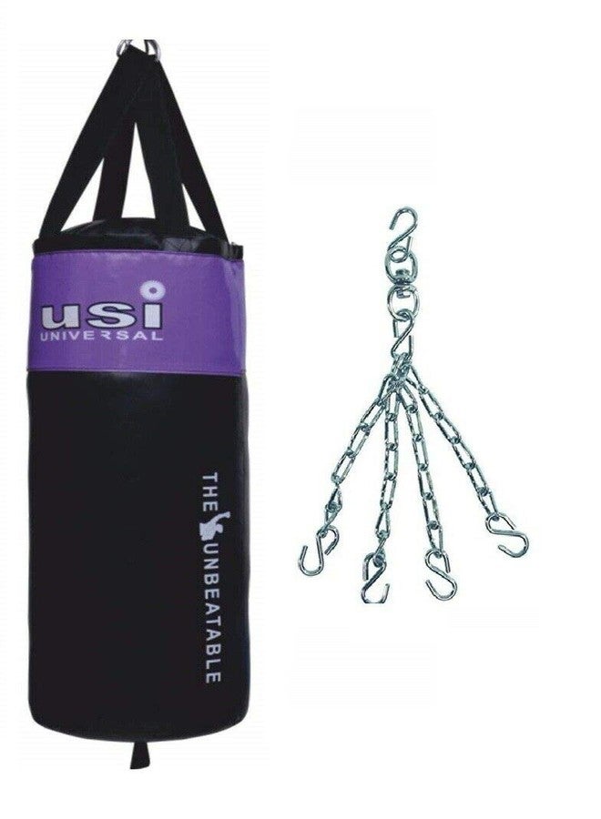 USI UNIVERSAL THE UNBEATABLE Unisex Unfilled Crusher Boxing Punching Bag Kit with Gloves and Hanging Chain (150cm) - Image 5