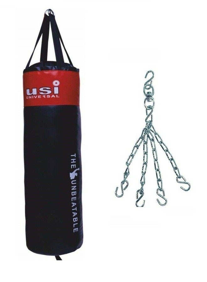 USI UNIVERSAL THE UNBEATABLE Unisex Unfilled Crusher Boxing Punching Bag Kit with Gloves and Hanging Chain (150cm) - Image 4