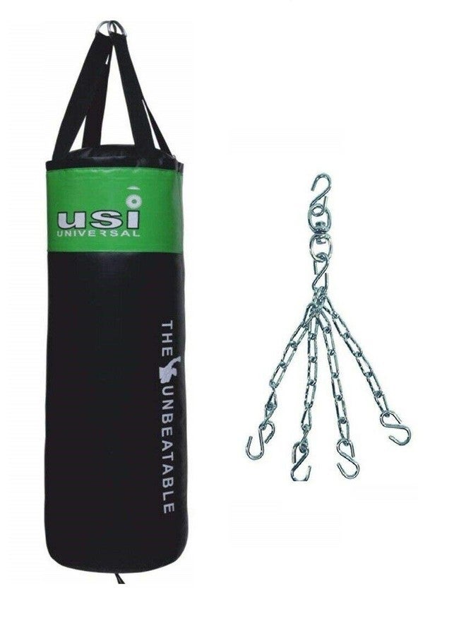 USI UNIVERSAL THE UNBEATABLE Unisex Unfilled Crusher Boxing Punching Bag Kit with Gloves and Hanging Chain (150cm) - Image 2