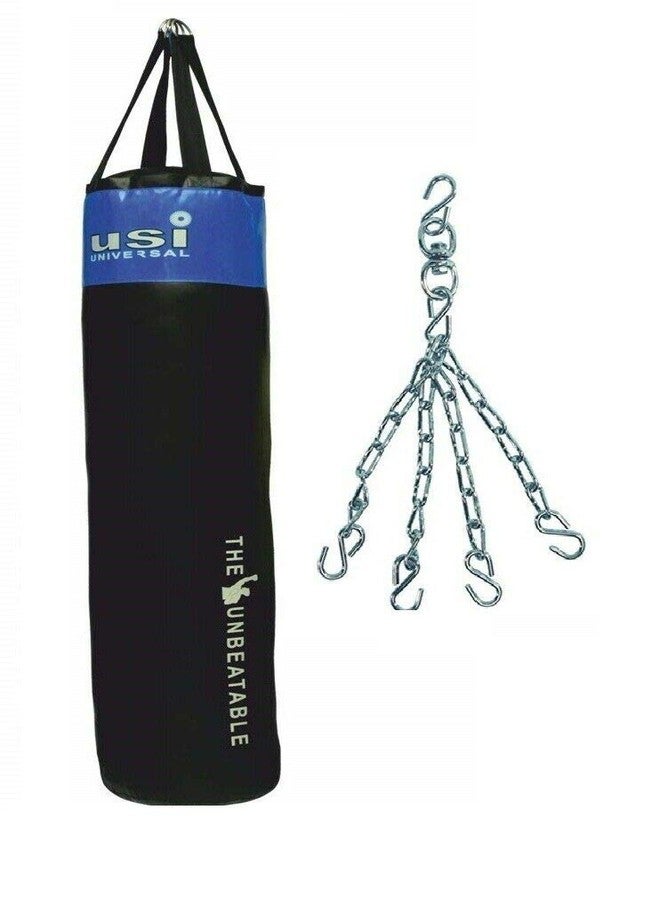 USI UNIVERSAL THE UNBEATABLE Unisex Unfilled Crusher Boxing Punching Bag Kit with Gloves and Hanging Chain (150cm) - Image 1