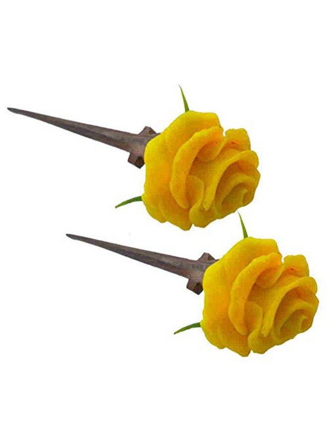 Unique Indian Crafts Unique Indian Craft judda pin/Handmade Brown Wooden Juda Pin with Wooden/Juda Pin Set for Women Girls Hair Accessories/for Women/Girls by Unique Indian Craft - Image 1