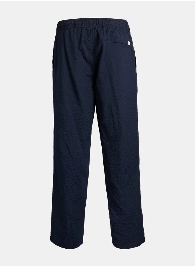 JACK & JONES Mid Rise Seersucker Jogger Pants