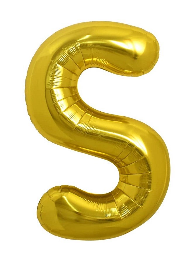 TONIFUL 40 Inch Large Gold Letter S Balloons, Helium-Filled Mylar Big Balloons for Birthday Party & Anniversary Celebrations - Image 1