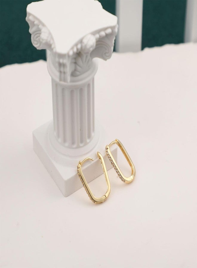 Amicon Gold Hoop Earrings for Women, 18K Gold Plated Hypoallergenic Small Gold Huggie Hoop Earrings for Women Lightweight Cartilage CZ Earrings Ear Jewelry Gift (Gold) - Image 5