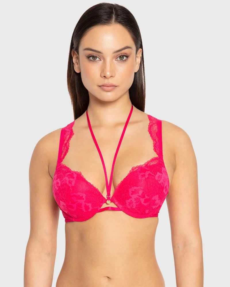 ايسلا اند ايفي Isla & Evie Bright Rose Double Push-Up Plunge Bra