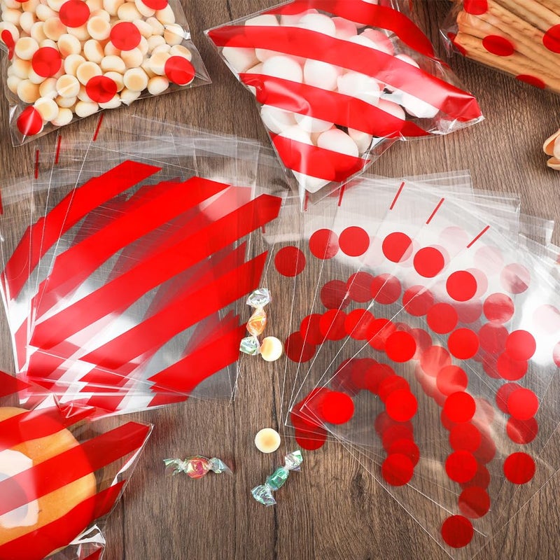 Cudicy 200Pcs Cellophane Bags 5.5X5.5 Self Sealing Cookie Bags For Packaging Cellophane Treat Bags For Gift Giving Packaging Christmas Valentines Candy Goodie Homemade Bakery - Image 4