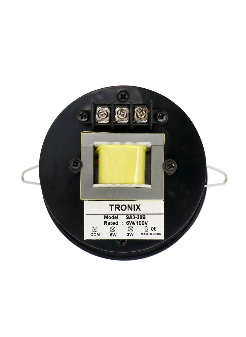 TRONIX - TRONIX SA330B 2.5 Inch Ceiling Speaker with Transformer - Image 1