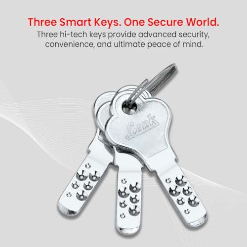 Link® Hi-Tech 65mm Round Padlocks Set 5Pcs Set | Stainless Steel Body | Hardened Shackle | 3 Iron Keys with Hi-Tech Nickle | Made in India | - Image 3