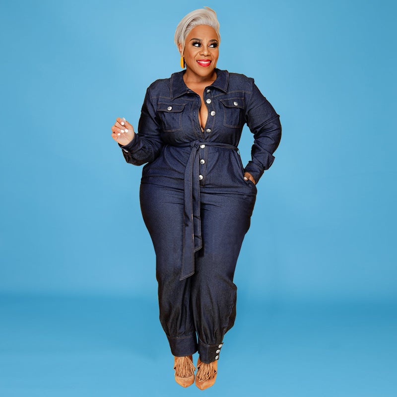 Denim Jumpsuit Summer Ladies Jumpsuit - Image 3