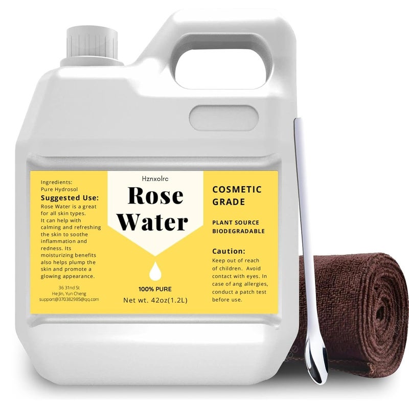 Hznxolrc 42 fl oz Rose Water for Face Hydrating Mist Hydration 100 Pure Rose Water Cleanses  Softens Skin Promotes Healthy Skin Cell Suitable for All Skin Types 