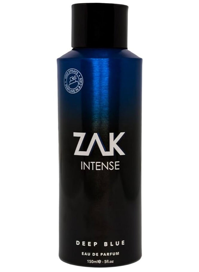 Zak Intense Deep Blue Eau De Parfum For Men150ml - Image 1