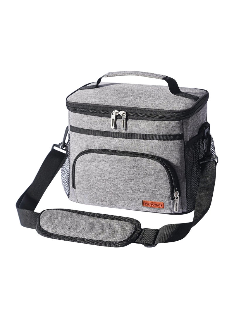 Lunch Bag, 9L Large Thermal Cooler Tote for Men and Women, Leakproof Oxford Cloth, with Adjustable Shoulder Strap for Work, School, Picnic  - Image 1