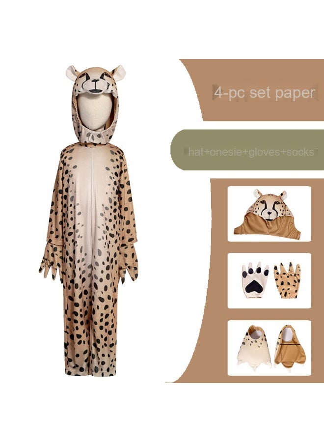 Leopard Cos Animal Costume - Children's Day  Halloween  Kindergarten Performance Suit  One-piece Dress - Image 1
