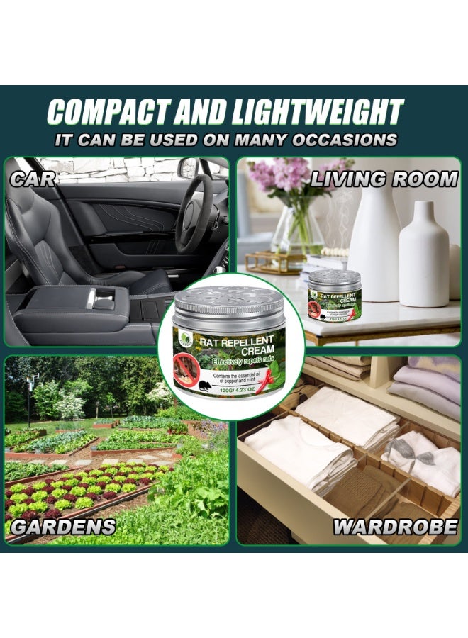 SOLARAE Rodent Repellent Cream for Car Engines, Under Hood Rodent Repellent, Rat Repellent for Car, Peppermint Oil to Repel Mice and Rats, Mouse Repellents Outdoor, Keeps Mice Away, Rat Deterrent Indoor - Image 4